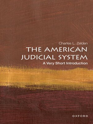 cover image of The American Judicial System: a Very Short Introduction